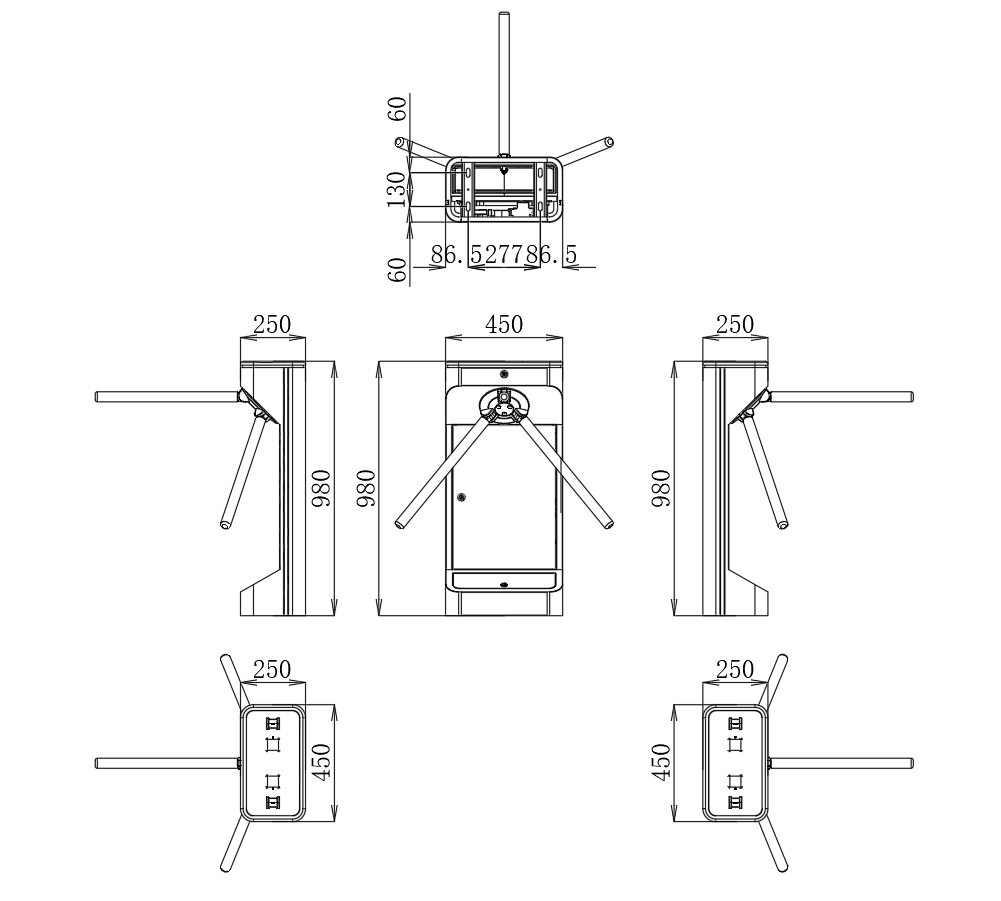 Sirius 08 Tripod Turnstile